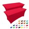 IVAPUPU 2 Pack 6FT Table Cloth for Rectangular Fitted Events Stretch Red Table Covers Washable Spandex Spring Tablecloth Protector for Party Wedding Cocktail Banquet Festival