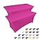 IVAPUPU 2 Pack 6FT Table Cloth for Rectangular Fitted Events Stretch Fuchsia Table Covers Washable Cover Spandex Tablecloth Protector for Party Wedding Cocktail Banquet Festival