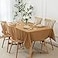maxmill Textured Rectangle Harvest Tablecloth Water Resistant Wrinkle Free SpillProof Soft Table Cloth for Fall Harvest Thanksgiving Parties Dinner Decoration Table Cover 60 x 84 Inch Amber Bronze