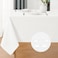 Veblandy Rectangle 10 Feet Tablecloth 60x144 inch Linen Textured Table Cloth Stain and Wrinkle Resistant Washable Polyester Decorative Table Cover Waterproof for Dining Buffet and Camping White