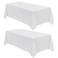 VidaFete 2 Pack 90132inch Rectangle Tablecloth Polyester Table ClothStain Resistant and Wrinkle Polyester Dining Table Cover for Kitchen Dinning Party Wedding Rectangular Tabletop DecorationWhite