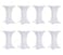 Tina's Tinas 8 Pack 32x43 Inch Highboy Spandex Cocktail Table Covers White Fitted Stretch Cocktail Tablecloth for Round Tables 8PC 32x43 White