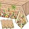 YIDAKO 3Pcs Hawaiian Luau Tablecloth Tiki Party Tablecloths Tropical Table Cloth Plastic Disposable Rectangle Table Covers for Tiki Bar Tropical Summer Beach Pool Birthday Party Decorations 108x 54 In