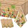YIDAKO 3Pcs Hawaiian Luau Tablecloth Tiki Party Tablecloths Tropical Table Cloth Plastic Disposable Rectangle Table Covers for Tiki Bar Tropical Summer Beach Pool Birthday Party Decorations 108x 54 In