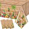 YIDAKO 3Pcs Hawaiian Luau Tablecloth Tiki Party Tablecloths Tropical Table Cloth Plastic Disposable Rectangle Table Covers for Tiki Bar Tropical Summer Beach Pool Birthday Party Decorations 108x 54 In