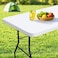 homing Rectangle Table Cloth Cover Waterproof Polyester Elastic Fitted Tablecloth Fits for 6 Foot Folding Tables Washable Table Protector for Picnic Camping Outdoor White 30 x 72