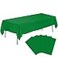 tujol Green 6 Pack Plastic Table Cloth 54 x 108 Disposable Tablecloths Rectangle Table Cover Plastic Tablecloth for Parties