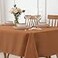 maxmill Harvest Square Tablecloth Stain Resistant Waterproof Wrinkle Resistant Linen Looking Soft Table Cloth for Fall Harvest Thanksgiving Decorative Fabric Table Cover 52 x 52 Inch Amber Bronze