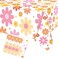 Augisteen Groovy Daisy Tablecloth Plastic Boho Flowers Table Covers Retro Hippies Flower Disposable Rectangle Tablecloths for 70s Boho Birthday Baby Shower Wedding Party 54 x 108 Inch 4 PCS