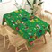Heyfary Merry Christmas Tablecloth Xmas Green Elf Winter Birthday Party Decoration Holiday Home Kitchen Dining Room Rectangular Table Decor 60104