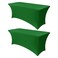 Obstal 6ft Stretch Spandex Table Cover for Standard Folding Tables Universal Rectangular Fitted Tablecloth Protector for Wedding Banquet and Party 72L x 30W x 30H Inches Emerald Green 2pc