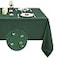 Obstal 210GSM Rectangle Green Table Cloth Christmas Decorations Waterproof Tablecloth Table Cover Protector for Holiday Party Use Blackish Green52 x 70 Inch