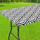 Smiry Rectangle Picnic Table Cloth Waterproof Elastic Fitted Outdoor Tablecloths for 6 Foot Tables Wipeable Flannel Backed Vinyl Table Cover for Camping Dining and Indoor 30x72 Black
