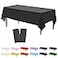 Kopokita 2PCS Black Plastic Tablecloths 54 x 108 Inch Disposable Table Cloths Rectangle Party Table Covers