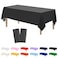Kopokita 2PCS Black Plastic Tablecloths 54 x 108 Inch Disposable Table Cloths Rectangle Party Table Covers