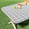 misaya Rectangle Vinyl Table Cloth Elastic Fitted Flannel Backed Tablecloth 100 Waterproof Plastic Table Cover Fits 6 Foot Folding Tables for Picnic Camping Outdoor Black 30 x 72