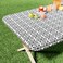 misaya Rectangle Vinyl Table Cloth Elastic Fitted Flannel Backed Tablecloth 100 Waterproof Plastic Table Cover Fits 6 Foot Folding Tables for Picnic Camping Outdoor Black 30 x 72