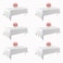 Blissource White Table Cloth Rectangle Tablecloth 60x102 Inch 6 PackPolyester Table Cloth for 6 Foot Rectangle TablesWrinkle Resistant Washable Table Cover for PartiesWeddingDining and Camping