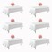Blissource White Table Cloth Rectangle Tablecloth 60x102 Inch 6 PackPolyester Table Cloth for 6 Foot Rectangle TablesWrinkle Resistant Washable Table Cover for PartiesWeddingDining and Camping