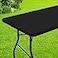 Smiry Rectangle Picnic Table Cloth Waterproof Elastic Fitted Tablecloths for 4 Foot Tables Washable Polyester Table Cover for Camping Indoor and Outdoor Black 30x48