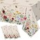 YIDAKO 3 Pcs Spring Floral Tablecloth Butterfly Wildflower Plastic Disposable Tablecloth Rectangle Table Covers for Easter Birthday Wedding Mothers Day Tea Party Supplies and Decorations54 x 108 Inch