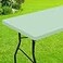 Smiry Rectangle Picnic Table Cloth Waterproof Elastic Fitted Tablecloths for 6 Foot Tables Washable Polyester Table Cover for Camping Indoor and Outdoor Green 30x72