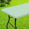 Smiry Rectangle Picnic Table Cloth Waterproof Elastic Fitted Tablecloths for 6 Foot Tables Washable Polyester Table Cover for Camping Indoor and Outdoor Green 30x72