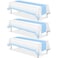 MASHAN 3Pcs White and Light Blue Tablecloth Party DecorationsPlastic White Table Cloth Printed Baby Blue Table Runner Disposable Rectangle Cover for Birthday Baby Shower Wedding Party54 x108 Inch