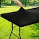 Moosfor Spandex 6 Foot Rectangle Table Cloth Elastic Fitted Tablecloths for Picnic Stretch Washable Patio Table Cover for Outdoor Camping Banquet and Parties Black 30x72