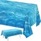 Oigco 3 Pieces Ocean Waves Tablecloth 54 x 108 Inch Water Print Plastic Table Cover Ocean Party Table Cloths for Beach Pool Birthday Under The Sea Party Decorations Supplies