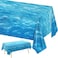 Oigco 3 Pieces Ocean Waves Tablecloth 54 x 108 Inch Water Print Plastic Table Cover Ocean Party Table Cloths for Beach Pool Birthday Under The Sea Party Decorations Supplies