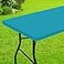 Smiry Rectangle Picnic Table Cloth Waterproof Elastic Fitted Tablecloths for 6 Foot Tables Washable Polyester Table Cover for Camping Indoor and Outdoor Teal 30x72