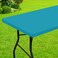 Smiry Rectangle Picnic Table Cloth Waterproof Elastic Fitted Tablecloths for 6 Foot Tables Washable Polyester Table Cover for Camping Indoor and Outdoor Teal 30x72