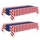 Childom 2 Pack Patriotic TableclothsPatriotic Decorations 54 x 108 Disposable American Flag Tablecloths for Event AccessoriesPlastic Table Cloth for VeteransJuly 4thPicnicDinnerParty Supplies