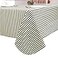 Walrus Heavy Duty Vinyl Tablecloth with Flannel Backing Waterproof OilProof Plastic Table Cloth StainResistant Wipeable Rectangle or Square Table Cover for Indoor and Outdoor Stripe 52X70 Inch