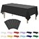 Kopokita 6PCS Black Plastic Tablecloths 54 x 108 Inch Disposable Table Cloths Rectangle Party Table Covers