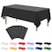 Kopokita 6PCS Black Plastic Tablecloths 54 x 108 Inch Disposable Table Cloths Rectangle Party Table Covers