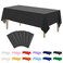 Kopokita 6PCS Black Plastic Tablecloths 54 x 108 Inch Disposable Table Cloths Rectangle Party Table Covers