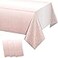 FunnyPars 3 Pack Ombre Rose Gold Plastic Tablecloth for Parties Gradient Pastel Rose Gold Disposable Tablecloths for Rectangle Tables Light Pink Sprinkle Table Cover for Wedding Birthday Party 54 x 10