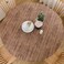 LIBERECOO Round Vinyl Fitted Tablecloth with Flannel Backing Elastic Edge Table Cover Waterproof StainResistant Wipeable Tablcloths Fits 4556 Round Tables