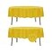 Fokitut 2 Pack Waterproof Round Tablecloth 60 Inch Stain Resistant and Wrinkle Polyester Table Cloth Fabric Table Cover for Kitchen Dining Wedding Party Holiday DinnerYellow