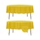 Fokitut 2 Pack Waterproof Round Tablecloth 60 Inch Stain Resistant and Wrinkle Polyester Table Cloth Fabric Table Cover for Kitchen Dining Wedding Party Holiday DinnerYellow