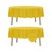 Fokitut 2 Pack Waterproof Round Tablecloth 60 Inch Stain Resistant and Wrinkle Polyester Table Cloth Fabric Table Cover for Kitchen Dining Wedding Party Holiday DinnerYellow