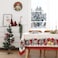 Wewoch Christmas Tablecloth 60x84 Water Resistant Polyester Table Cloth with Bell Print Ideal for Indoor Kitchen Holiday Dcor