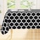 Smiry Rectangle Table Cloth Waterproof Vinyl Tablecloth with Flannel Backing for Rectangle Tables Wipeable Spillproof Plastic Tablecloths for Dining Camping Indoor and Outdoor 60x84 Black