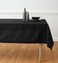 Solino Home Linen Black Tablecloth 54 x 72 Inch Cotton Linen Hemstitch Rectangular Tablecloth Machine Washable Table Cloth for Summer