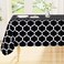 Smiry Rectangle Table Cloth Waterproof Vinyl Tablecloth with Flannel Backing for Rectangle Tables Wipeable Spillproof Plastic Tablecloths for Dining Camping Indoor and Outdoor 52x70 Black