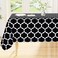 Smiry Rectangle Table Cloth Waterproof Vinyl Tablecloth with Flannel Backing for Rectangle Tables Wipeable Spillproof Plastic Tablecloths for Dining Camping Indoor and Outdoor 52x70 Black