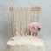 Asiuriys Ivory Gauze Table Runner Cheesecloth Table Runner 120 inches Long Tulle Beige Bohemian Rustic Tablecloth Wedding Bridal Shower Decor