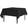 LTC LINENS LinenTablecloth 70Inch Square Polyester Tablecloth Black